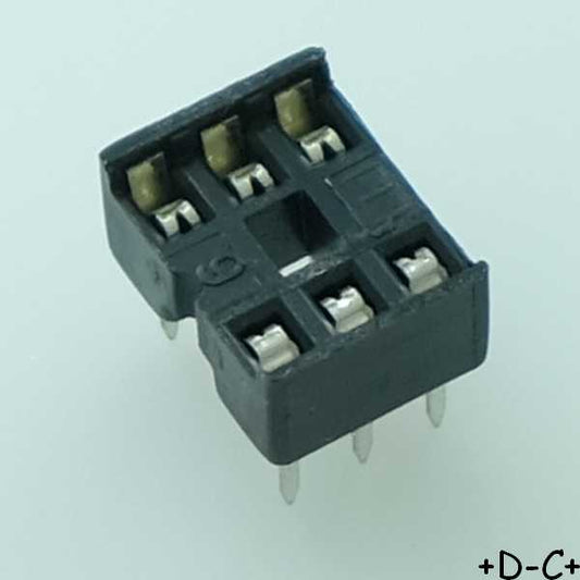 Support double contact 6 broches 7.62mm