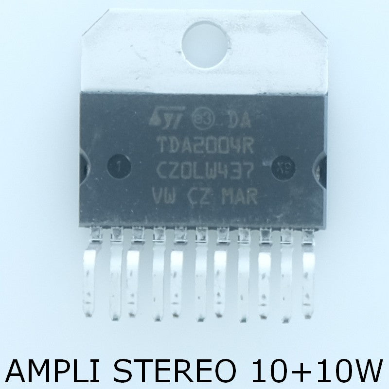 TDA2004R 10 + 10W stereo amplifier multiwatt11 STM - Distri-Compo