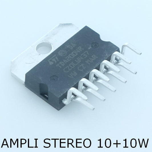 TDA2004R 10 + 10W stereo amplifier multiwatt11 STM - Distri-Compo