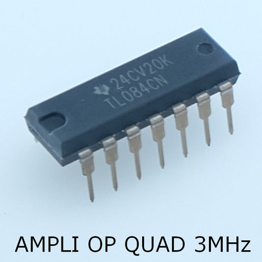 TL084CN Quad High Slew Rate JFET-Input Operational Amplifier DIP-14 Texas - Distri-Compo