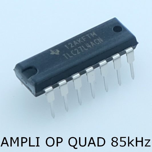 TLC27L4ACN Precision quad Operational Amplifier DIP-16 Texas - Distri-Compo