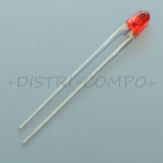 Led rouge 3mm 20mA 2V 635nm 15mcd TLHR4205 Vishay RoHS