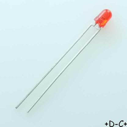 Led rouge 3mm 20mA 2V 635nm 15mcd TLHR4205 Vishay RoHS