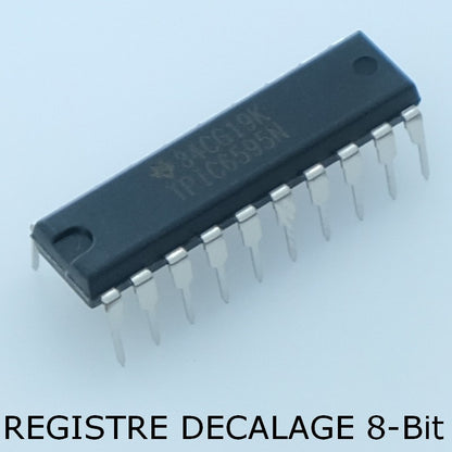 TPIC6595N Registre a decalage 8 bits DIP-20 Texas - Distri-Compo
