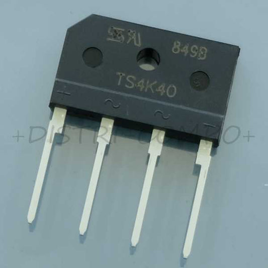 TS4K40-A Rectifier Bridge Diode Single 400V 4A 4-pin Taiwan RoHS