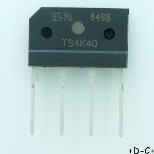 TS4K40-A Rectifier Bridge Diode Single 400V 4A 4-pin Taiwan RoHS