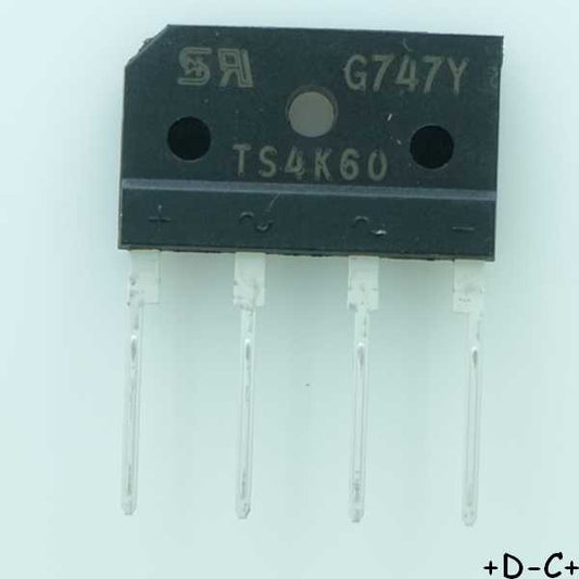 TS4K60D3G Rectifier Bridge Diode 600V 4A 4-PIN Taiwan RoHS