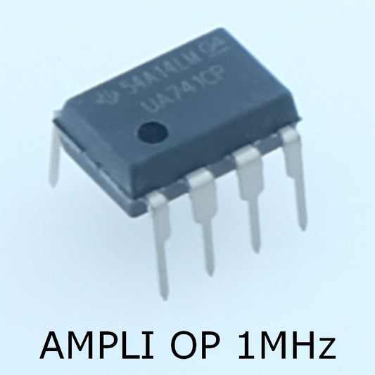 UA741CP Amplificateur operationnel simple 1Mhz DIP-8 Texas - Distri-Compo