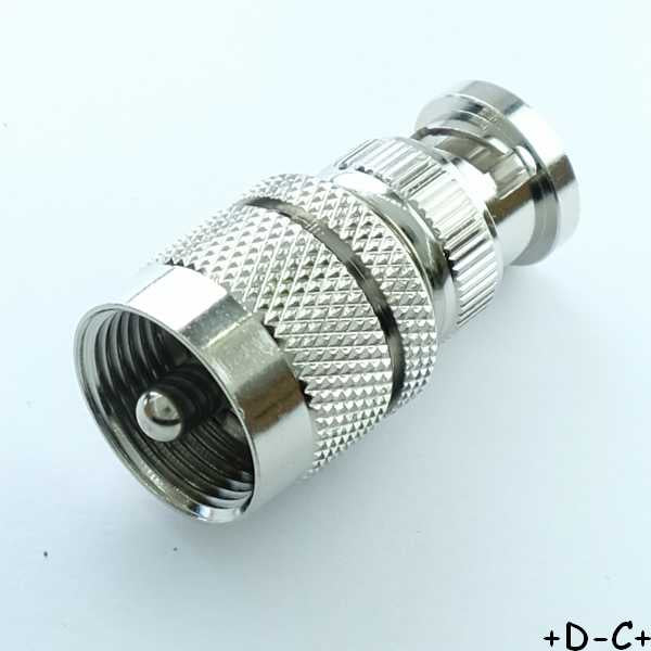 Adaptateur UHF mâle vers BNC mâle