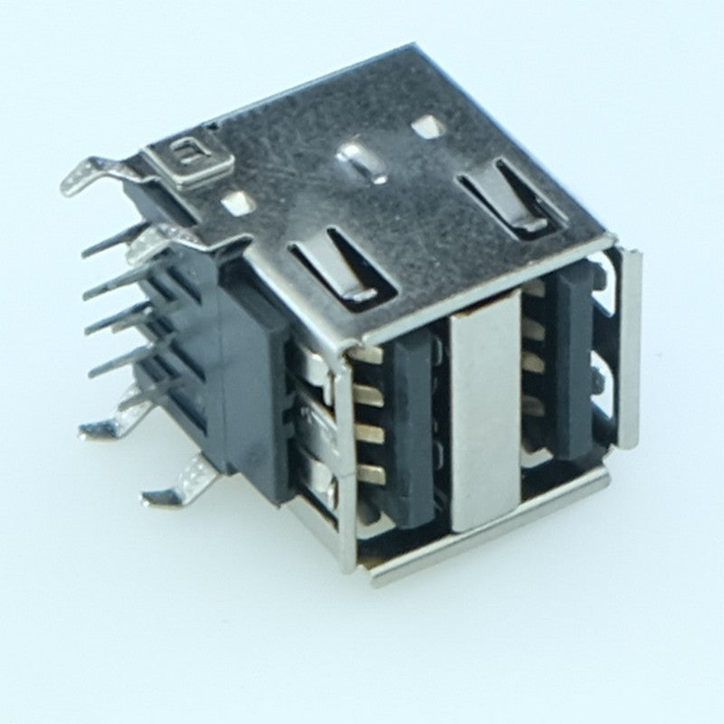 Embase double USB Type A femelle pour circuit imprime