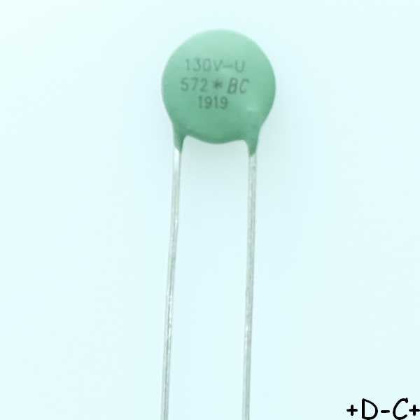 VDRUS07M130BSE Varistance MOV 130VAC 170VDC 7mm Vishay RoHS