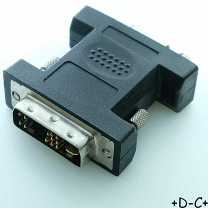 Adaptateur DVI 12+5 mâle vers VGA 15 broches femelle