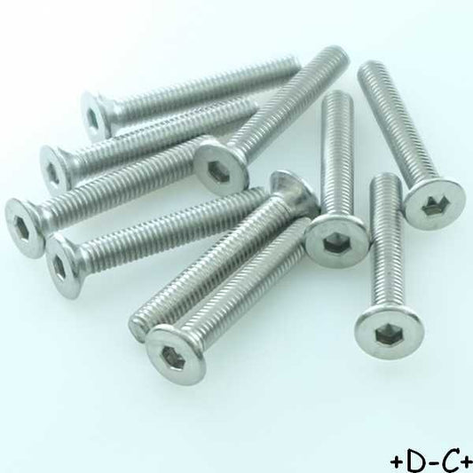 Vis tete fraisee M3x20mm 6 pans acier inoxydable Fabory (lot de 10)