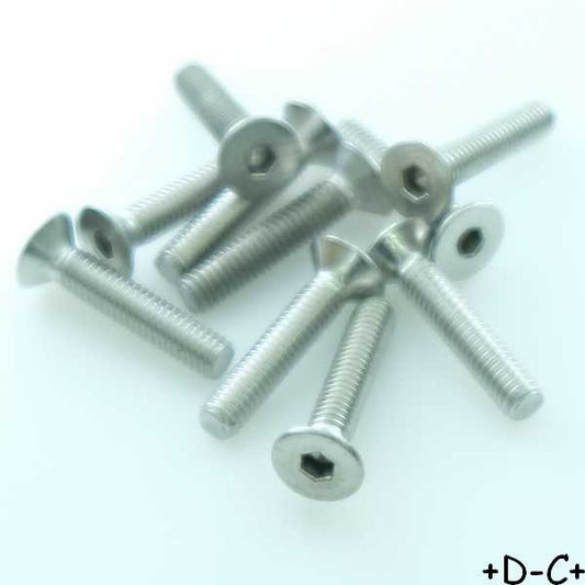 Vis 6 pans tête fraisée 4x20mm inoxydable (lot de 10)