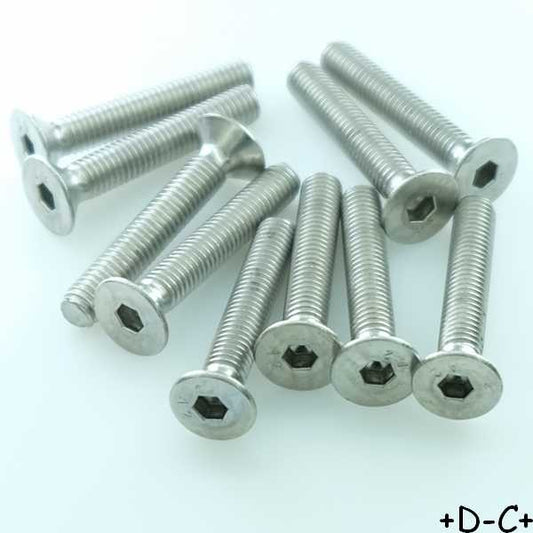Vis 6 pans tête fraisée 5x30mm inoxydable (lot de 10)