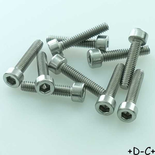 Vis tête cylindrique M2.5x12mm hexagonal acier inoxy. DIN912 Fabory (lot de 10)