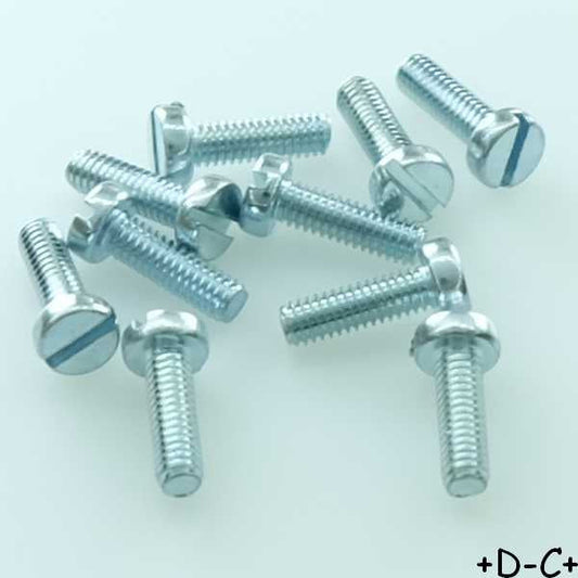 Vis tête cylindrique M2.5x8mm à fente acier galvanisé Reisser (lot de 10)