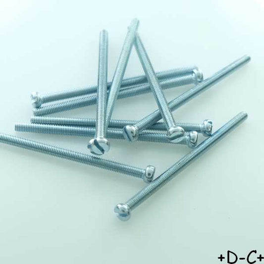 Vis tete cylindrique M3x50mm fente acier galva bleu DIN84 Reisser (lot de 10)