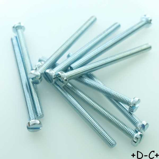 Vis tete cylindrique M4x50mm fente acier galva bleu DIN84 Reisser (lot de 10)