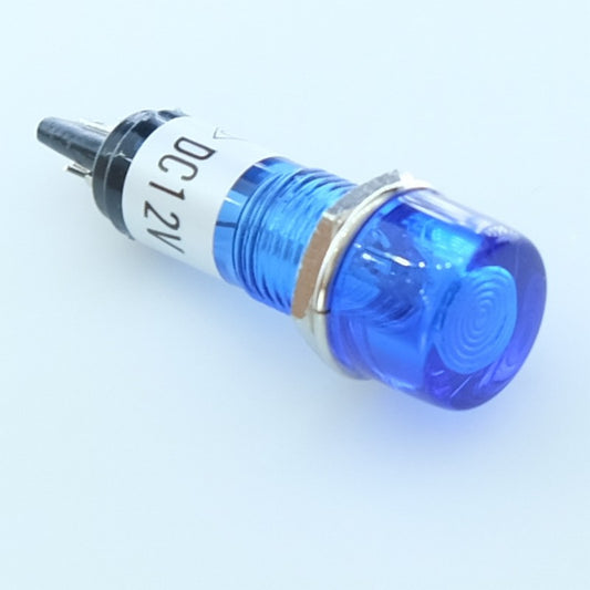 Voyant néon 12VDC bleu perçage 10mm voyant 12mm