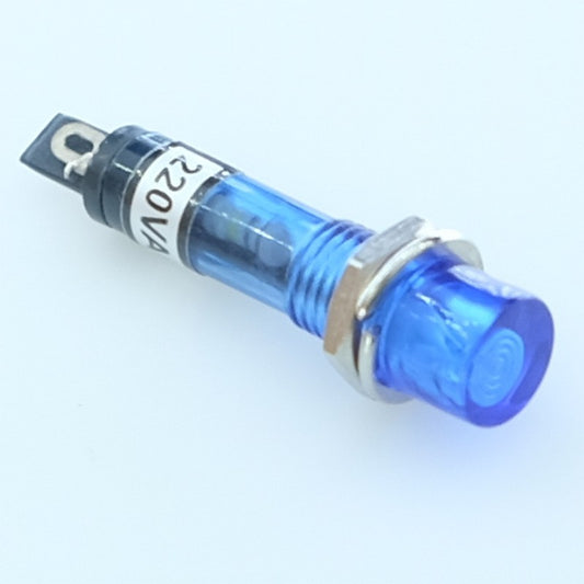 Voyant néon 220VAC bleu perçage 7mm voyant 8mm