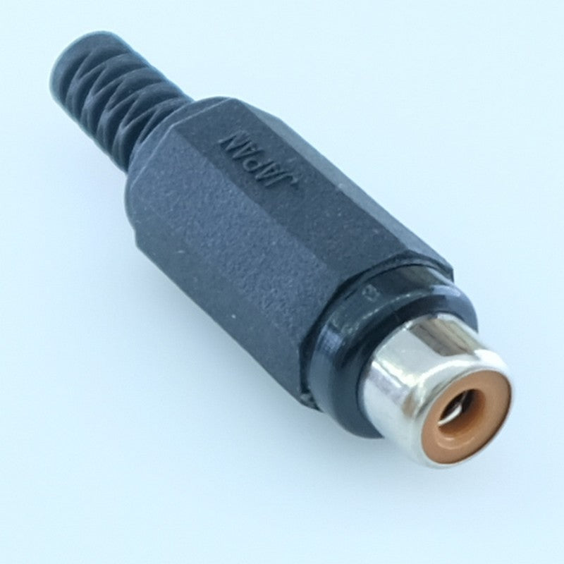 Fiche RCA femelle noire plastique XKTO1 Lumberg