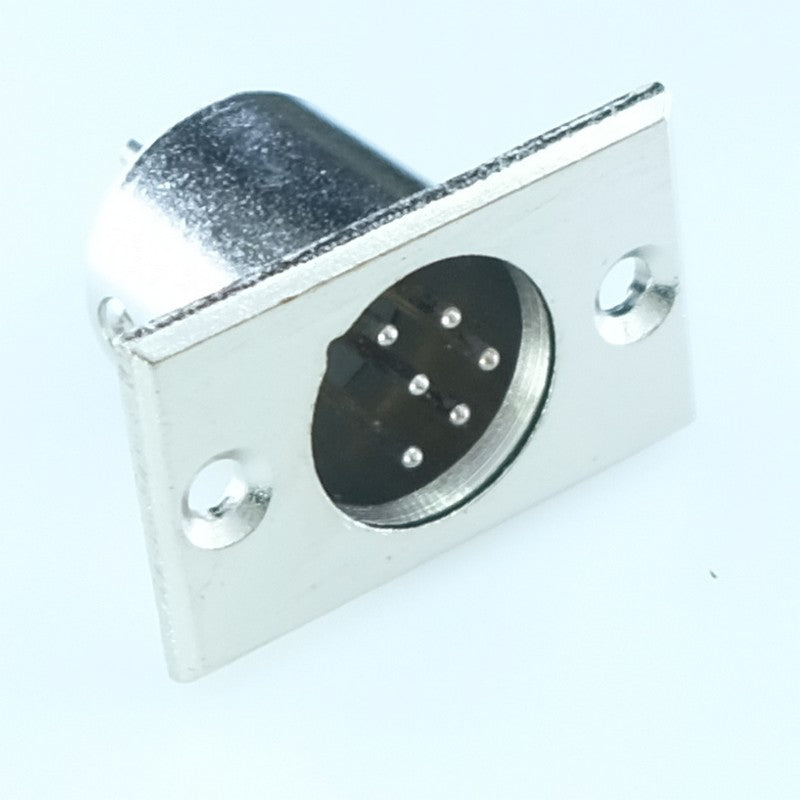 Embase XLR 6 broches mâle - Distri-Compo