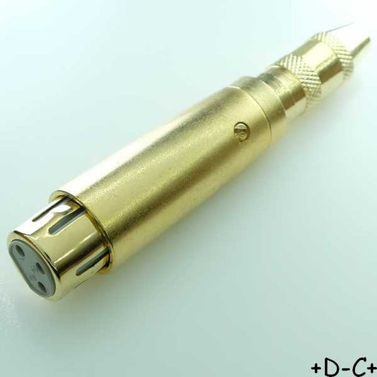 Adaptateur XLR 3 broches femelle vers Jack 6.35mm femelle mono doré